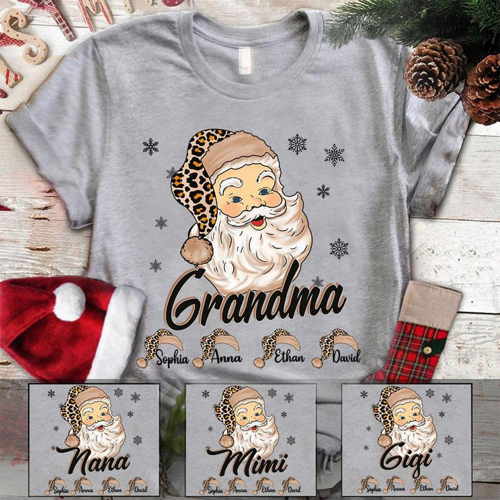 Personalized Grandma Claus Christmas Shirt