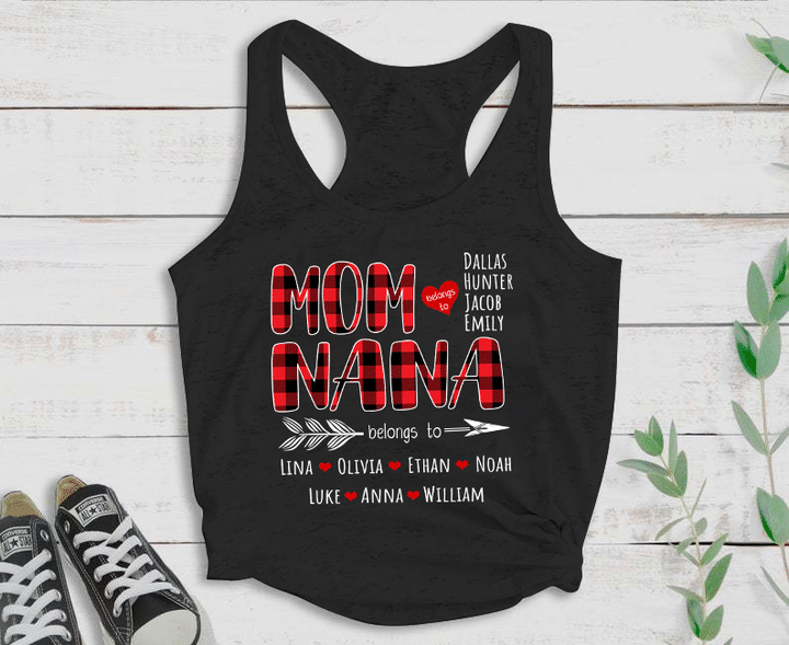 Christmas - Mom And Nana Belong To Child | Personalized Tank Top