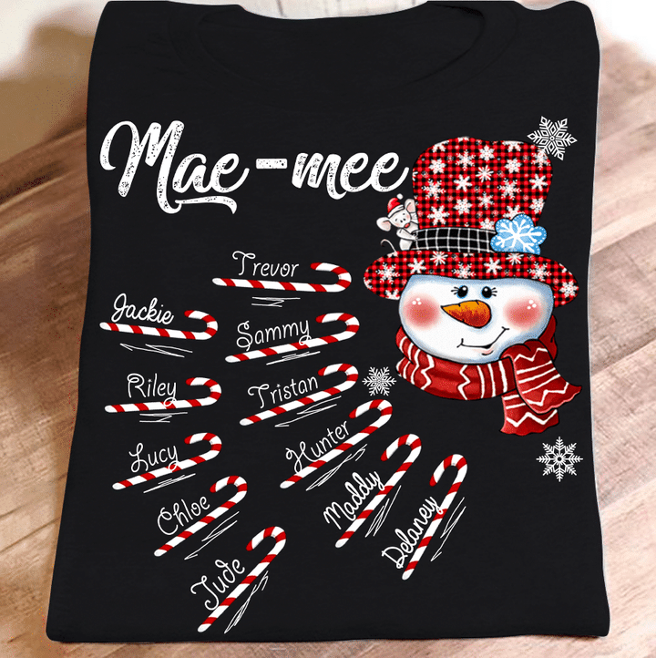 Mae-mee Snowman Christmas | Personalized T-Shirt