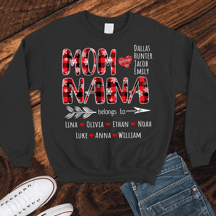 Christmas - Mom And Nana | Personalized Sweatshirts