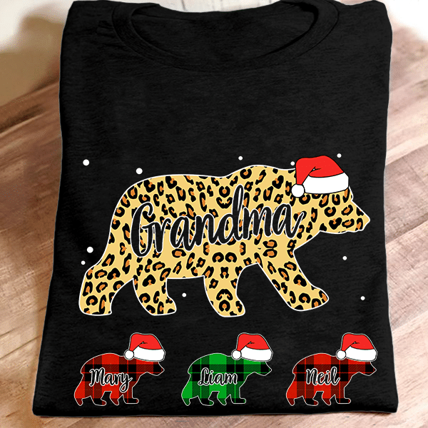 Grandma Bear - Christmas New Art | Personalized T-Shirt