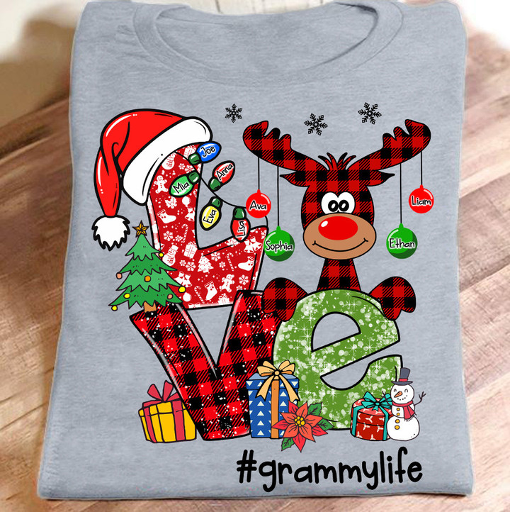 Love Grammy Life Reindeer | Personalized T-Shirt