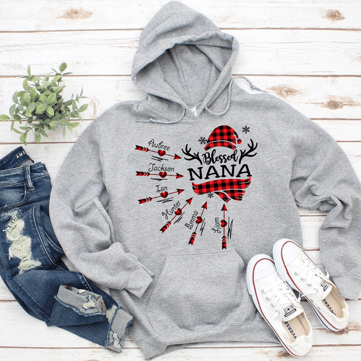 Blessed Nana - Claus | Personalized Hoodie