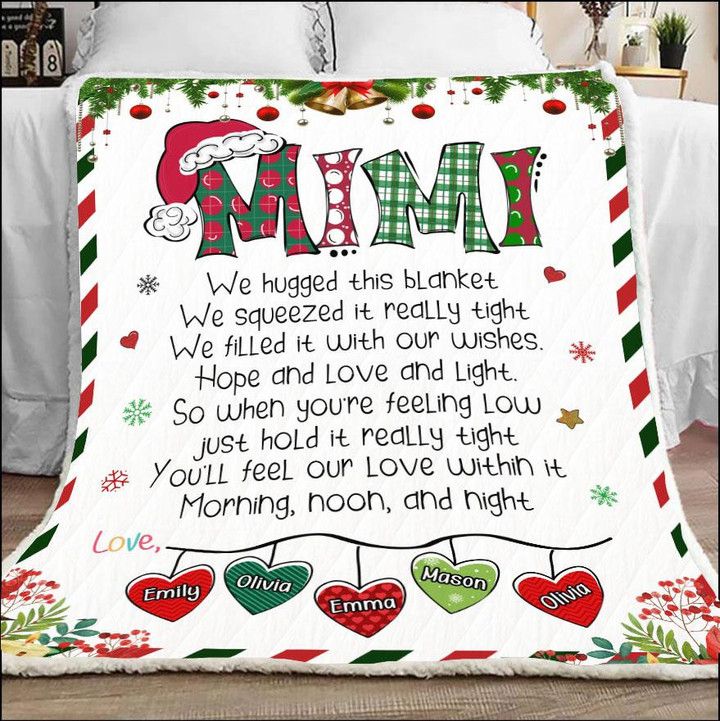 Mimi And Grandkids Blanket, We Hugged This Lovely Blanket