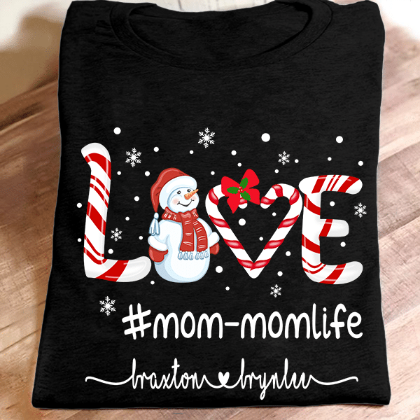 Love Mom-mom Life - Christmas Art | Personalized T-Shirt