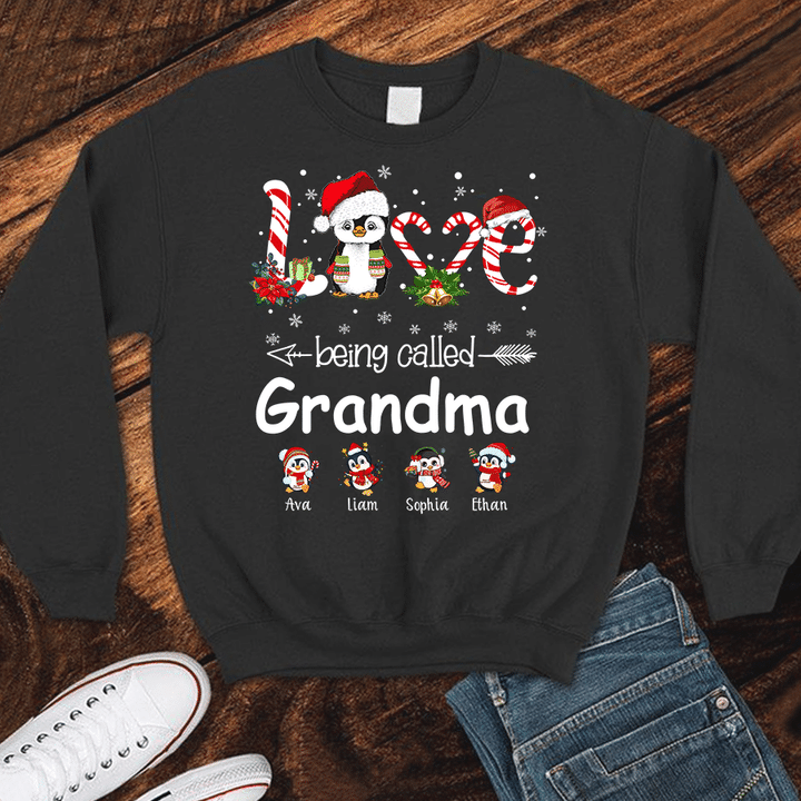 Love Being Called Grandma - Christmas Art | Personalized Sweatshirts