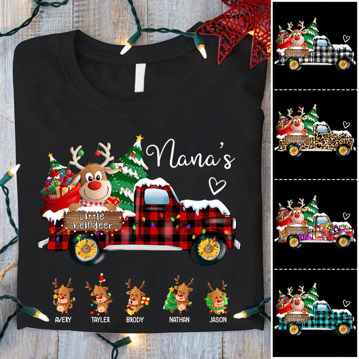 Grandma's Little Reindeer Christmas, Personalized Grandma Shirt, Gift For Grandma