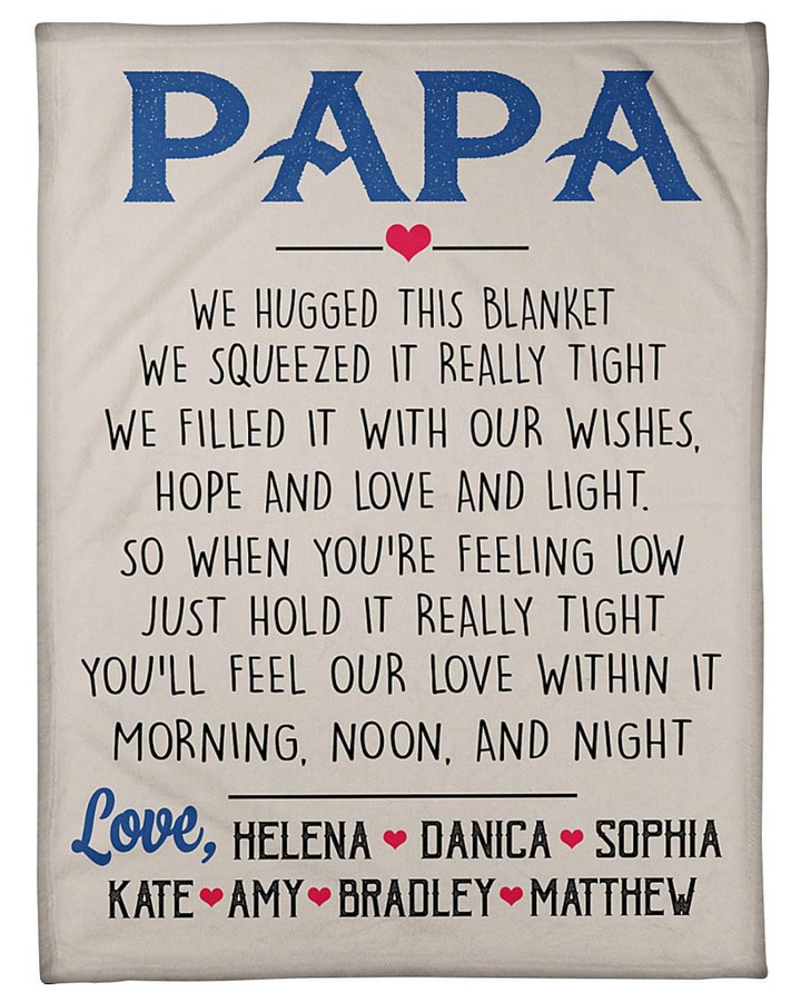 Gift For Grandpa-Papa We Hugged This Lovely | Personalized Blanket
