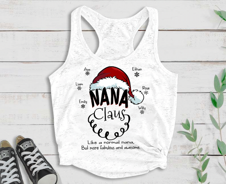 Nana Claus - More Fabulous And Awesome | Personalized Tank Top