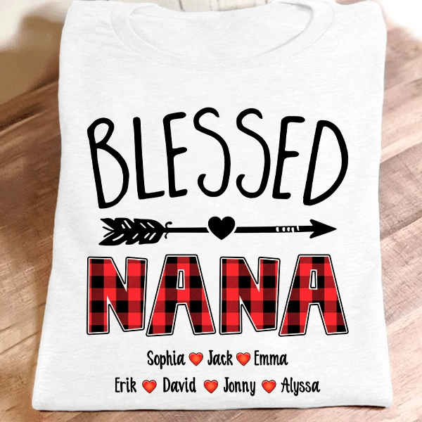 New - Blessed Nana Caro | Personalized T-Shirt