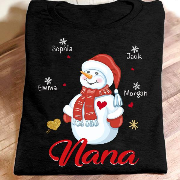 Nana Snowmen - Heart Fashion | Personalized T-Shirt