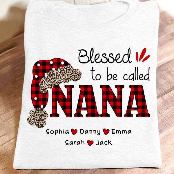 Blessed To Be Called Nana - Christmas | Personalized T-Shirt