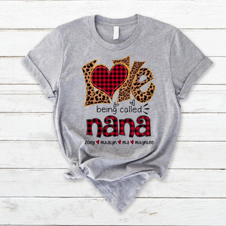 Personalized Love Being Called Nana With Grandkids Leopard
