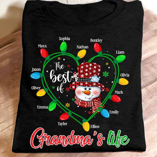 The Best Of Grandma Life | Personalized T-Shirt