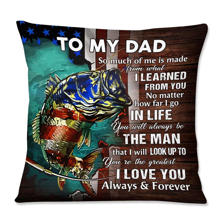 Personalized Fishing Dad Grandpa Pillow