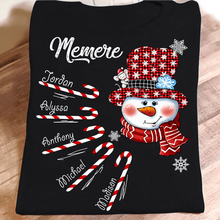 Memere Snowman Christmas | Personalized T-Shirt