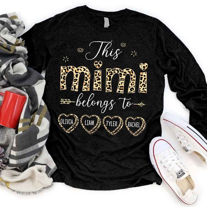This Mimi Belongs To Grandkids Valentine | Personalized Long Sleeve Shirt