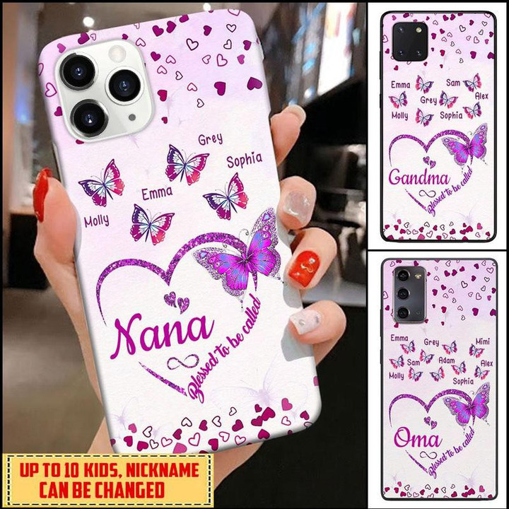 Blessed To Be Called Grandma Butterfly Personalized Phone case
