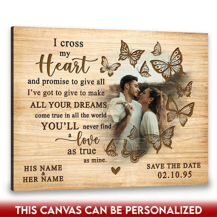 Personalized Canvas Love Heart With Your Photo