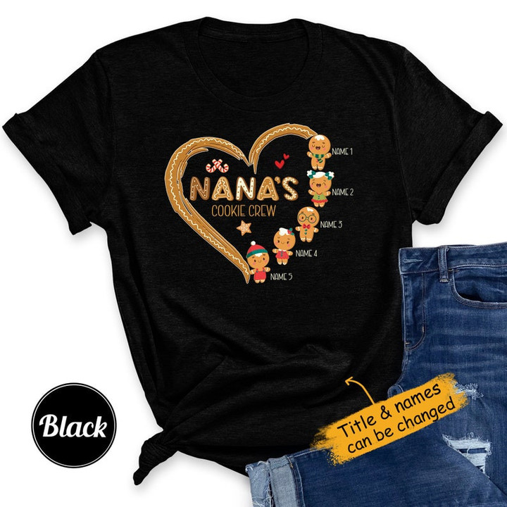 Nana's Cookie Crew With Grandkids | Personalized T-Shirt