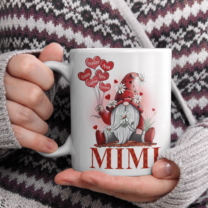 Mimi Gnome With Grandkids Names - New | Personalized Mug