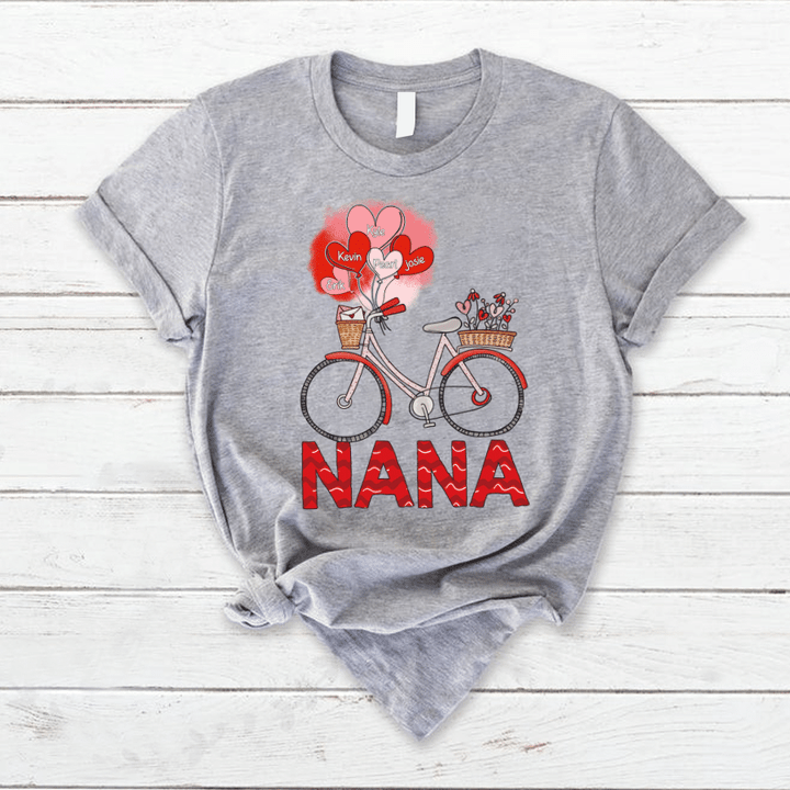 Nana Heart Bicycle | Personalized T-Shirt