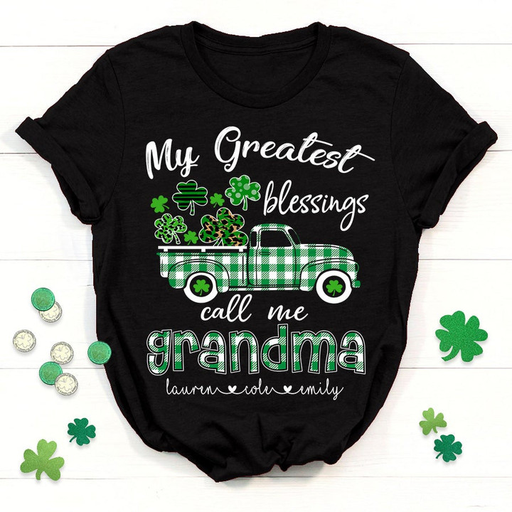 My Greatest Blessings Call Me Grandma St Patrick'S Day Shirt