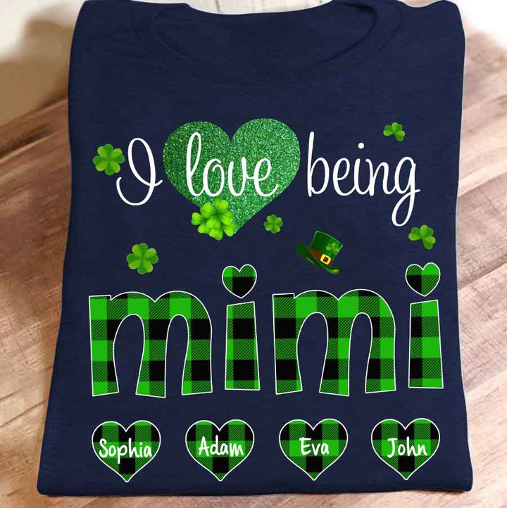 I Love Being Mimi Saint Patrick's Day | Personalized T-Shirt