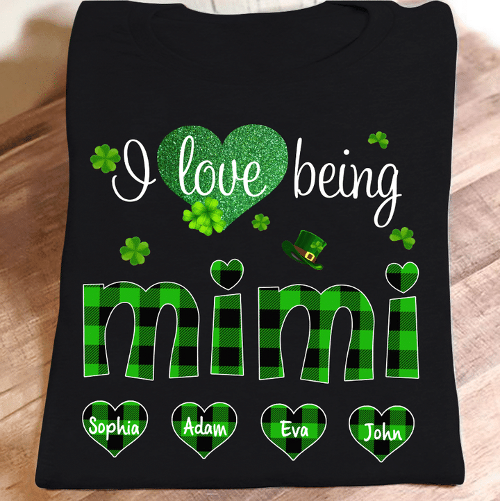 I Love Being A Mimi Saint Patrick's Day | Personalized T-Shirt