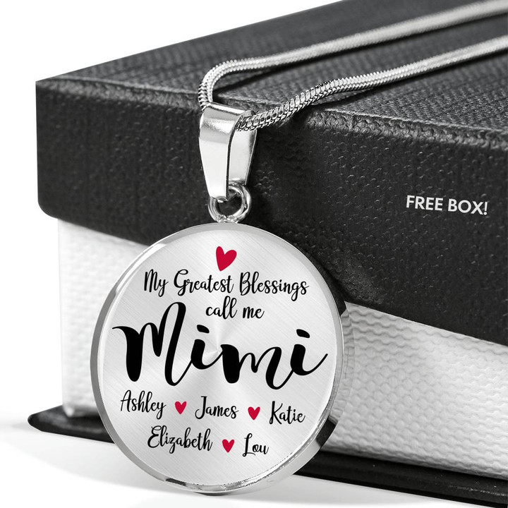 Personalized Luxury Necklace - My Greatest Blessings Call Me Mimi - Pofily