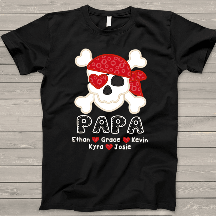 Papa Heart Cute | Personalized T-Shirt