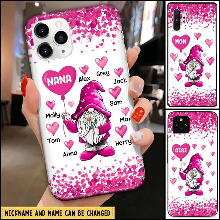 Gift For Nana Love Heart - Gnome Personalized Phone Case