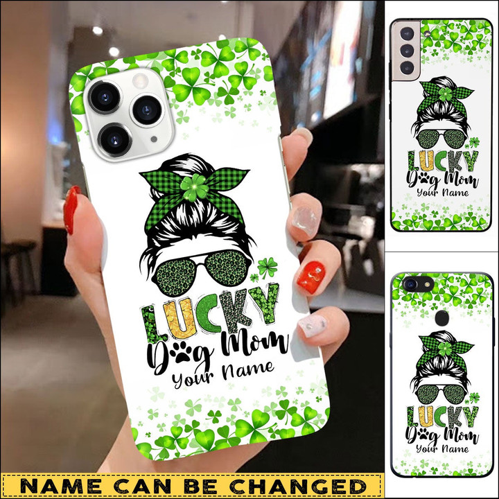 Lucky Dog Mom St Patricks Personalized Phone Case