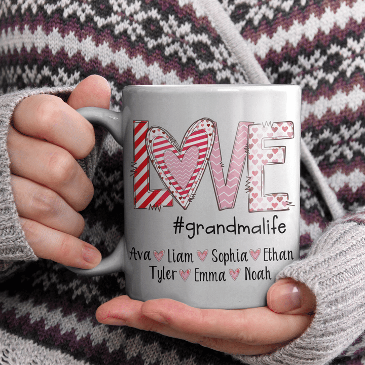 Love Grandma Life Colorful | Personalized Mug