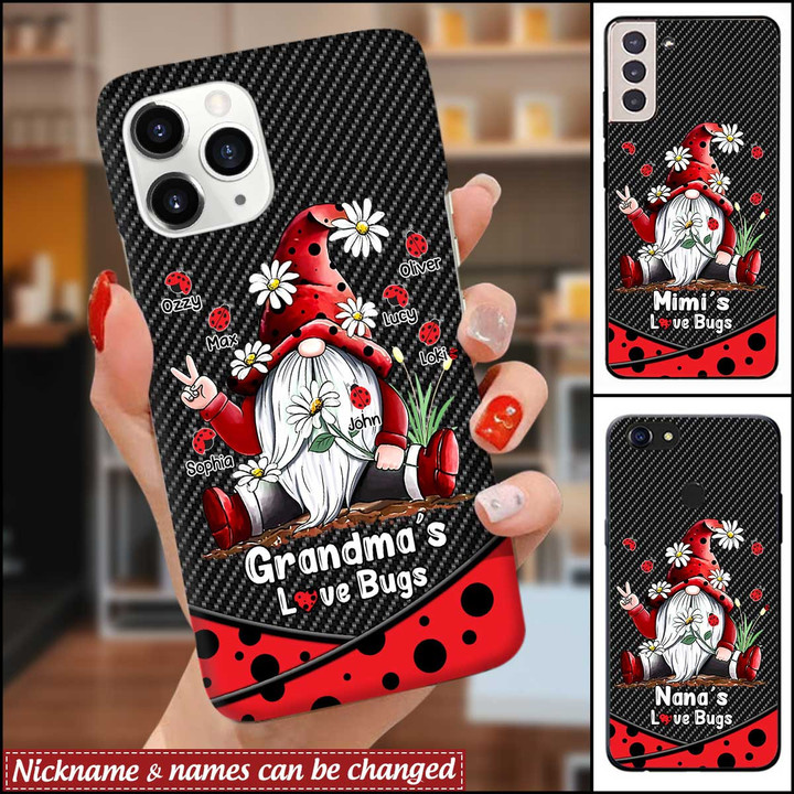Grandma's Love Bugs Gnome Personalized Phone Case KNV21JAN22XT1 Silicone Phone Case Humancustom - Unique Personalized Gifts Iphone iPhone SE 2020 