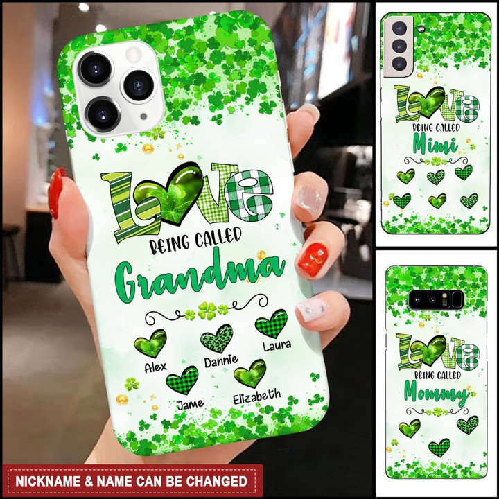 Personalized Love Being Called Grandma, Mimi, Mommy Green Silicone Phone Case NLA20JAN22NY2 Silicone Phone Case Humancustom - Unique Personalized Gifts Iphone iPhone SE 2020 