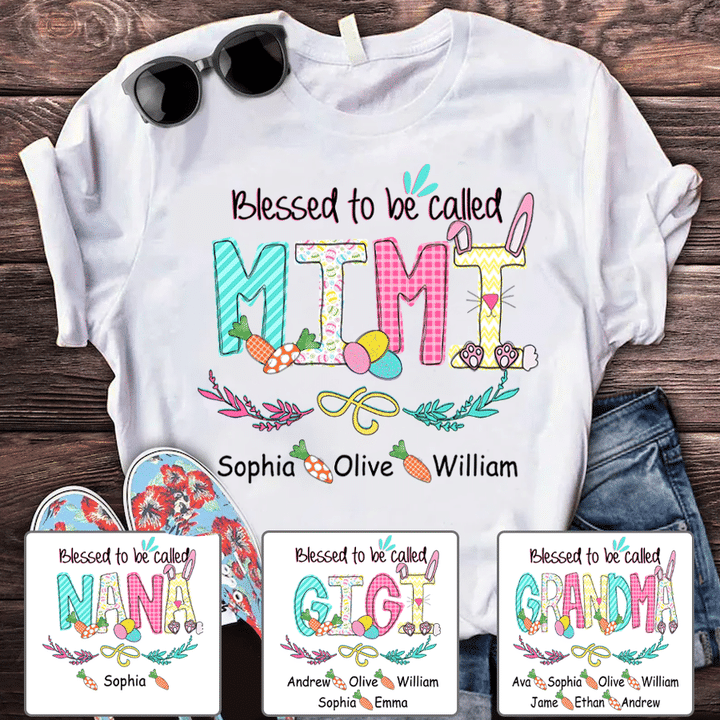 Personalized Blessed To Be Called Mimi Cute Easter T-Shirt