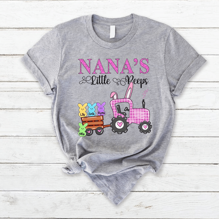 Nana Little Peeps Tractor | Personalized T-Shirt