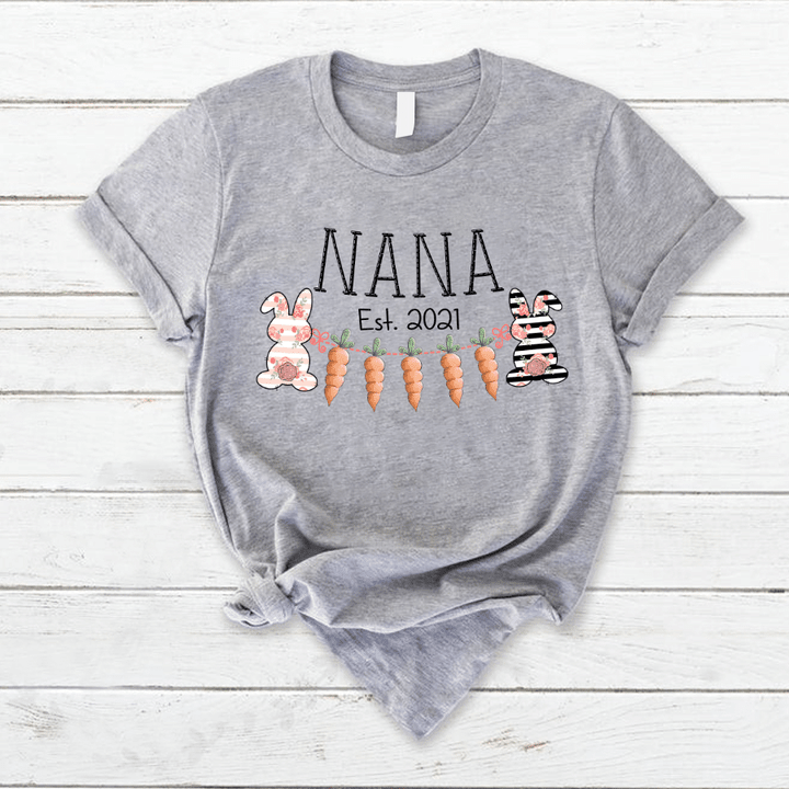 Nana Est Rabbit Carrots | Personalized T-Shirt