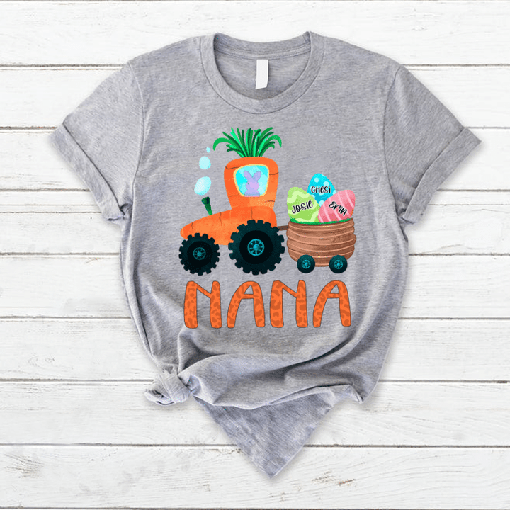 Nana Easter Carrot Tractor | Personalized T-Shirt