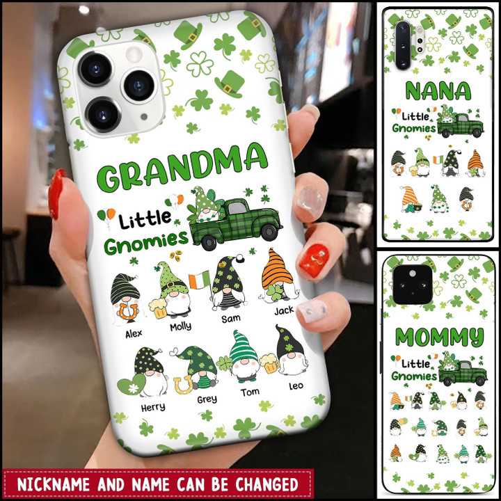 Grandma Little Gnomies St Patrick's Day Personalized Phone Case KNV25JAN22TT1 Silicone Phone Case Humancustom - Unique Personalized Gifts Iphone iPhone SE 2020 