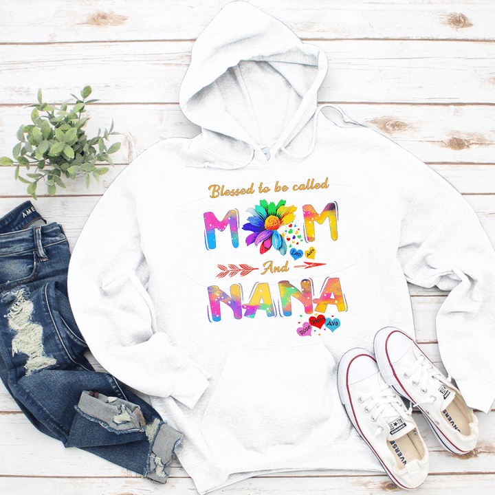 Blessed To Be Called Mom And Nana | Personalized Hoodie