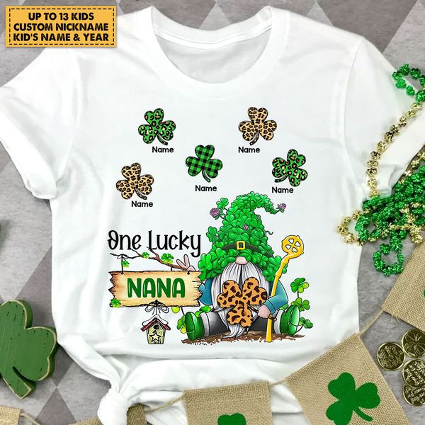One Lucky Grandma gnome St Patrick's day T-shirt