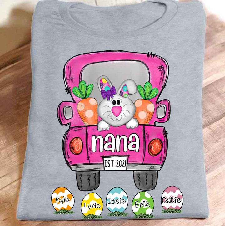 Nana Est Easter Truck | Personalized T-Shirt