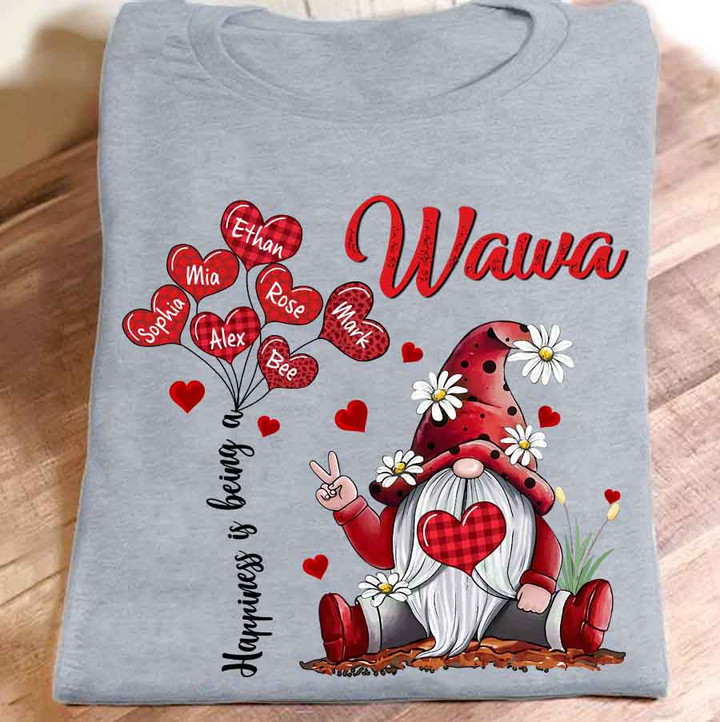 Happiness Is Being A Wawa Gnome Valentine | Personalized T-Shirt