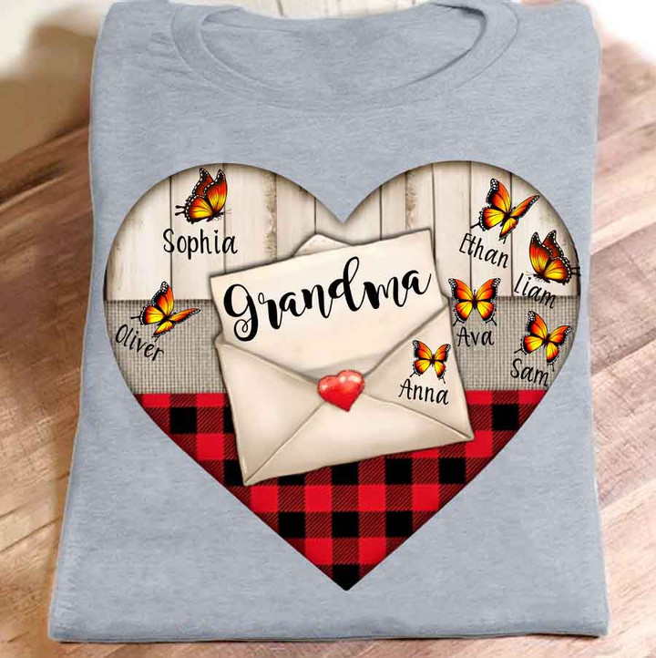 Grandma Letter Butterfly | Personalized T-Shirt