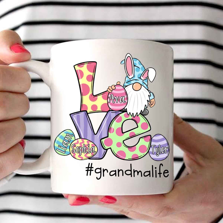 Love Grandma Life Easter | Personalized Mug