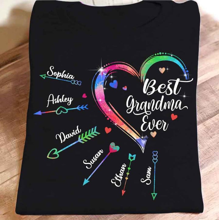 Best Grandma Ever Heart | Personalized T-Shirt