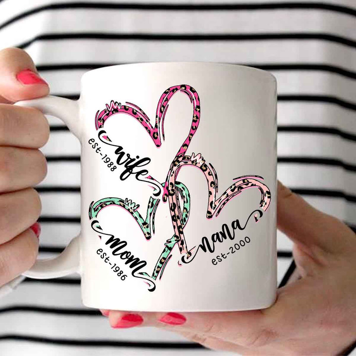 Wife Mom Nana Est | Personalized Mug