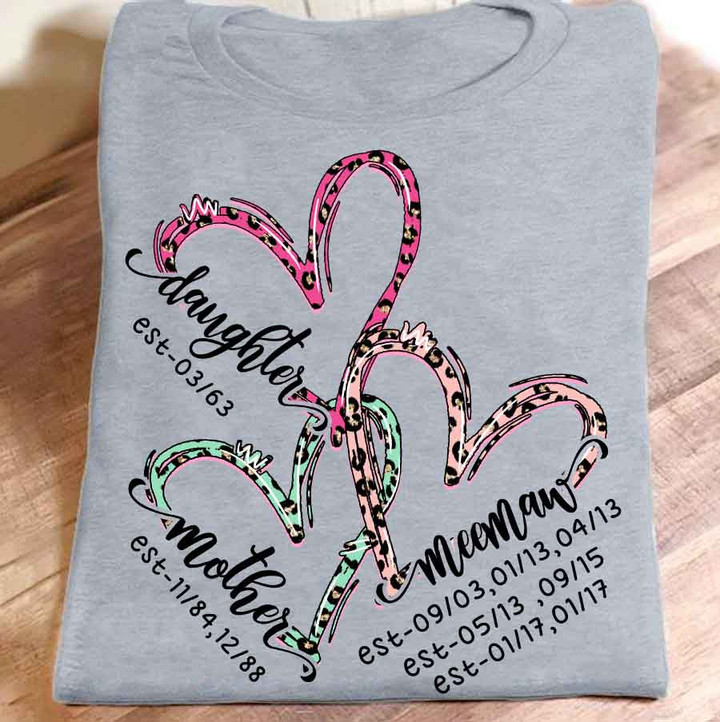Meemaw Hearts | Personalized T-Shirt